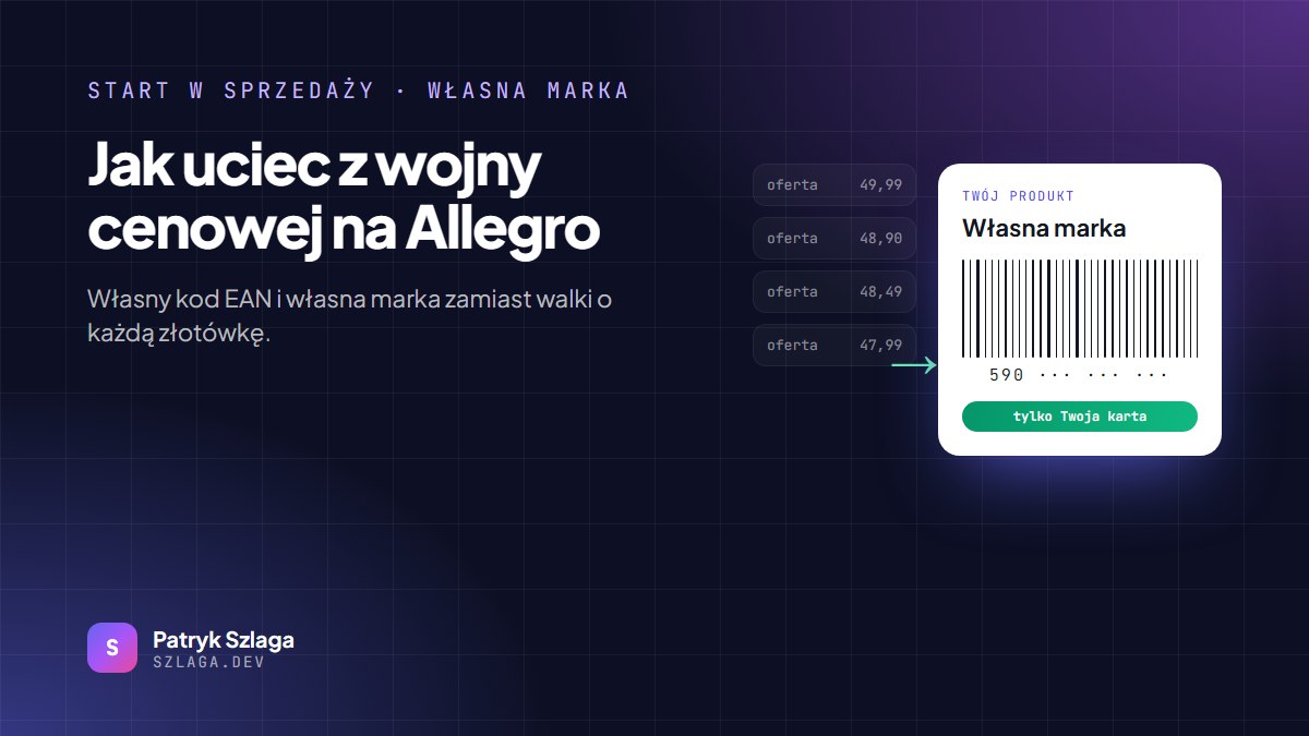 Własny kod EAN i własna marka — produkt z własną kartą zamiast listy tańszych ofert konkurencji
